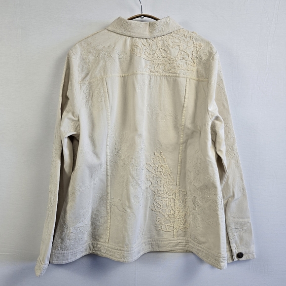 Laura Ashley Embroidered Cotton Jean Jacket - Picture 10 of 16